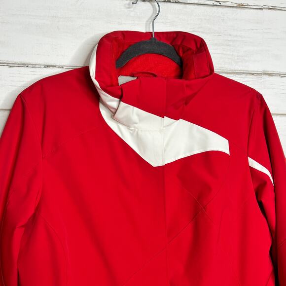 Spyder Amp Winter Ski Jacket Red White Women's Size 12 - Picture 13 of 15